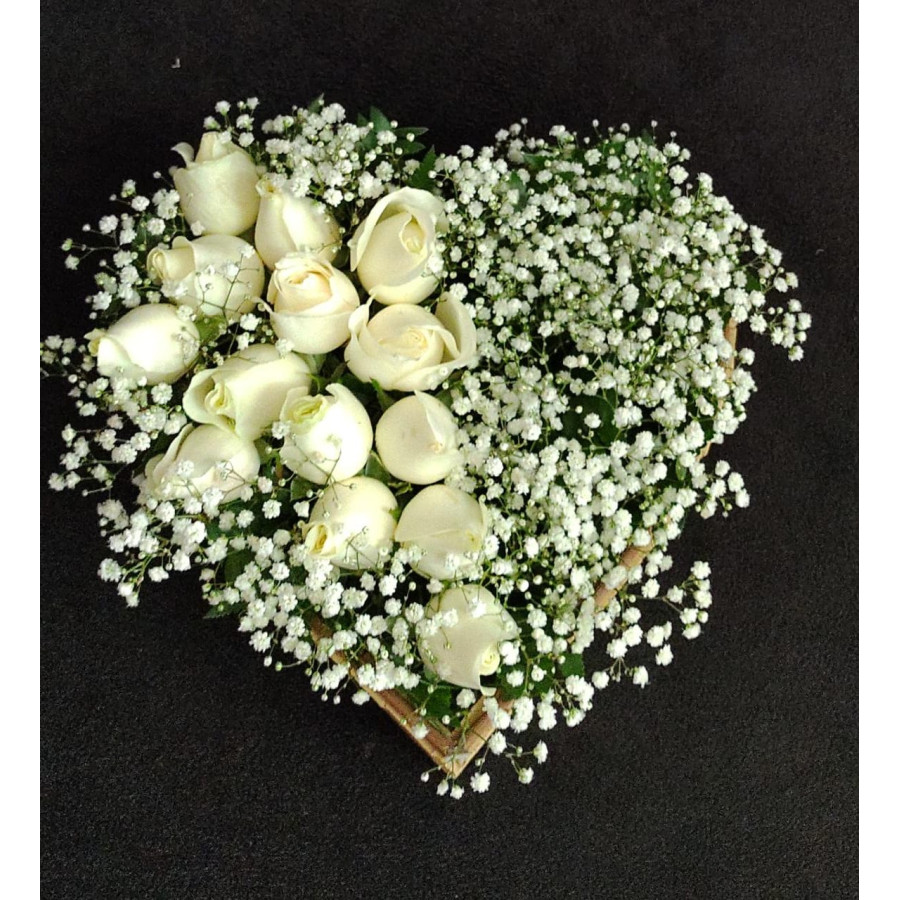 Coração amor em flores