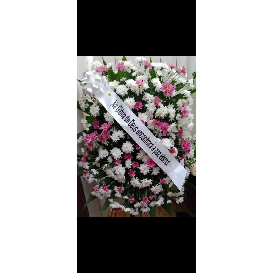 Coroa fúnebre flores do campo