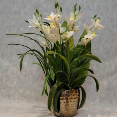 ARRANJO COM ORQUÍDEA CYMBIDIUM ARTIFICIAL